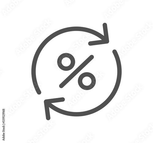 Tax icon outline and linear vector.
