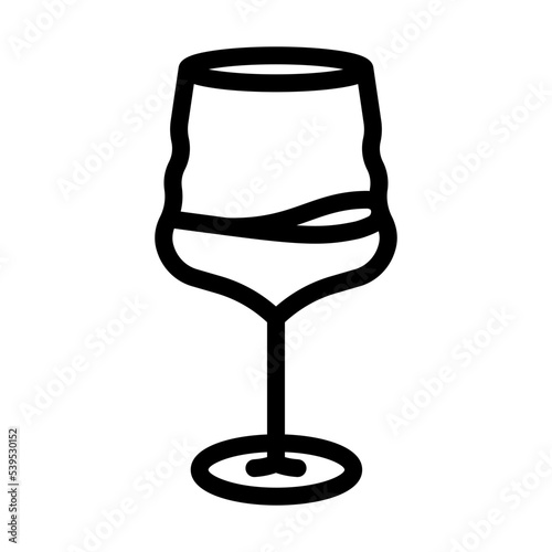 merlot wine glass line icon vector. merlot wine glass sign. isolated contour symbol black illustration