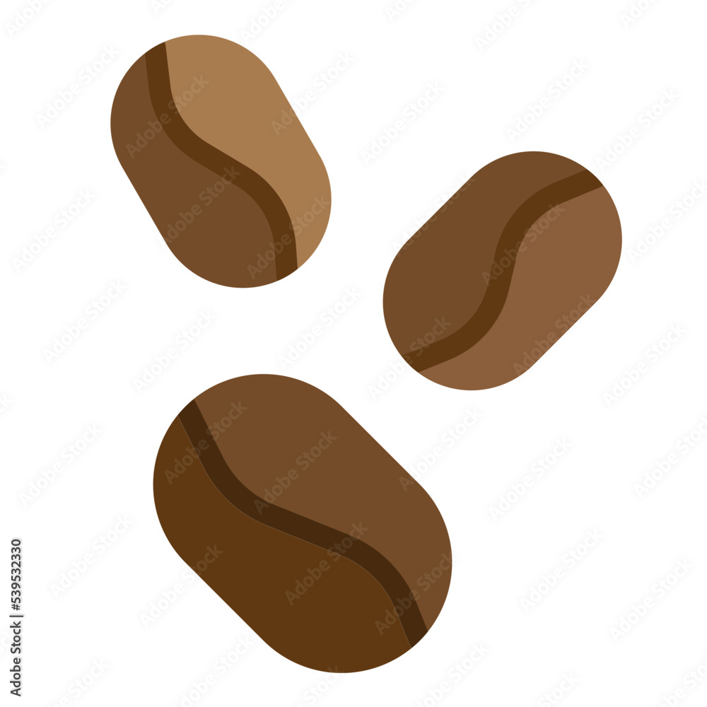 Coffee beans flat style icon Coffee beans flat style icon