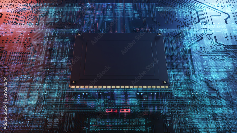 Technology background printed circuit board. Technology background of ...