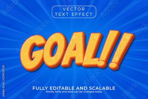 Goal, 3d text effect fully editable