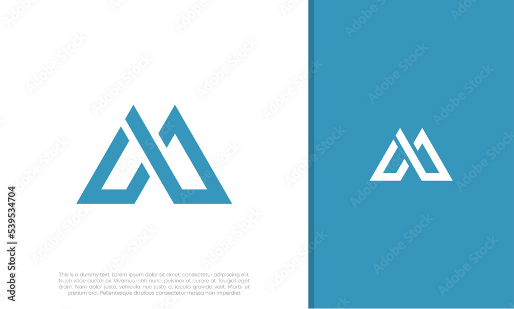 Initial M logo design. Innovative high tech logo template. Initial M logo design. Innovative high tech logo template.