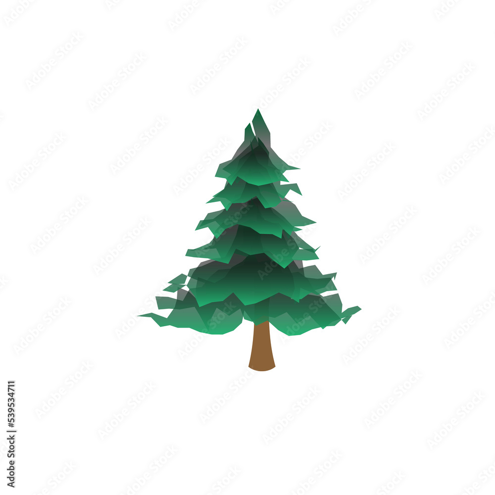Fototapeta premium christmas tree isolated on white background