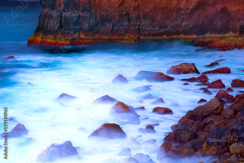 azores; sao miguel : ferraria at twilight photo