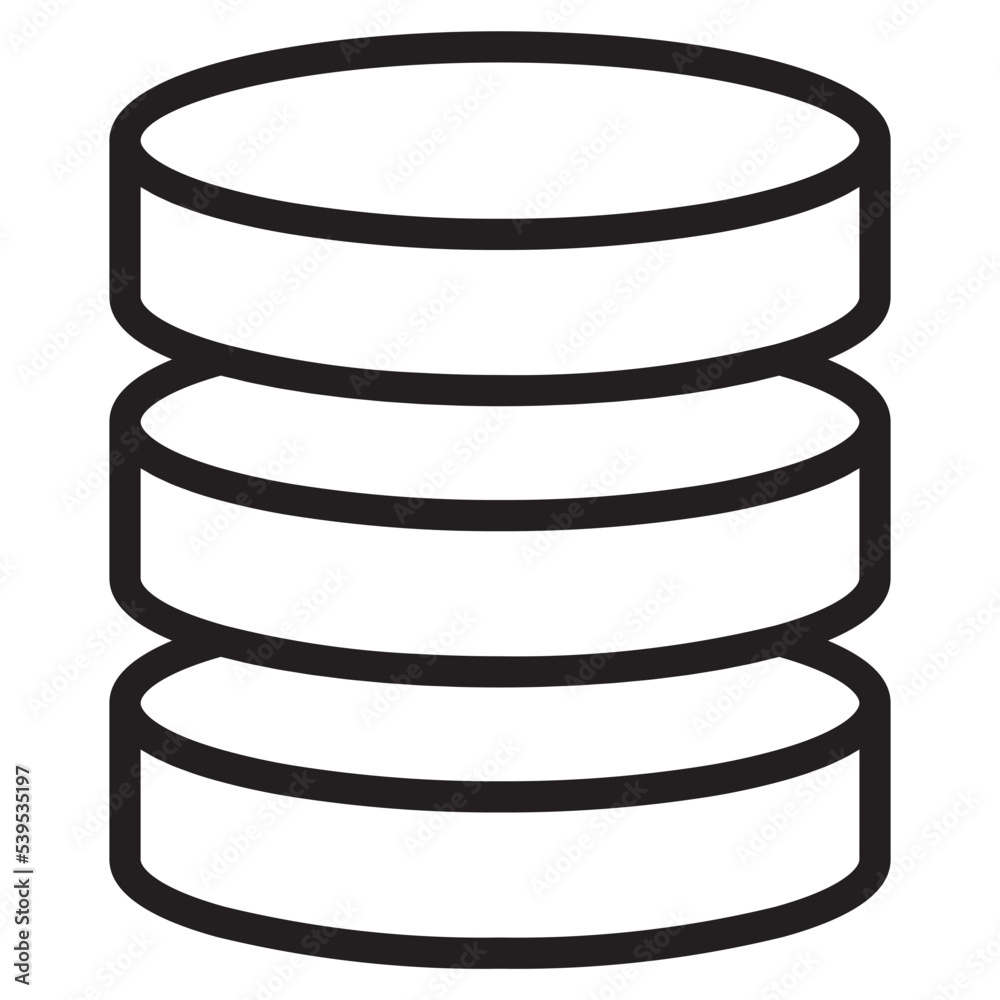 Database outline style icon Database outline style icon