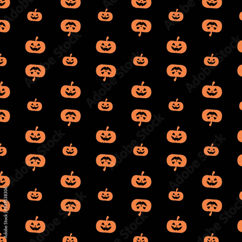 Pumpkin Pattern Design. Vector Halloween Pattern Background, Halloween Background. Vector Stock