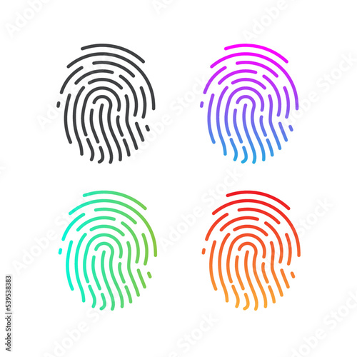 Fingerprint logo. fingerprint logo design template Vector illustration