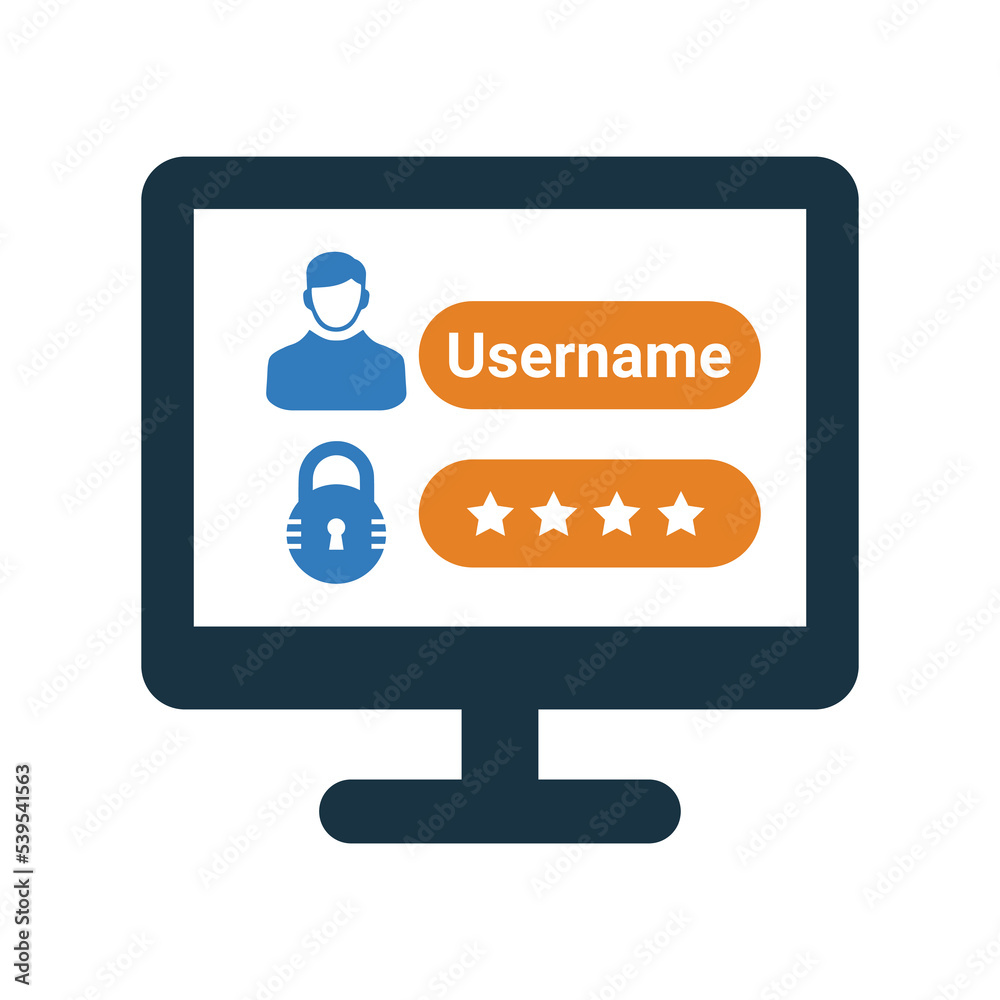 Account login, password icon. Editable vector graphics. Account login, password icon. Editable vector graphics.