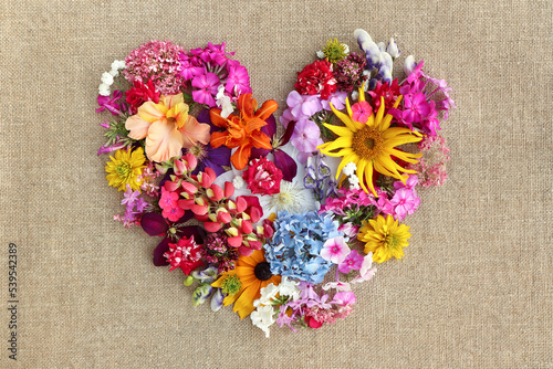 Fototapeta Naklejka Na Ścianę i Meble -  heart of flowers