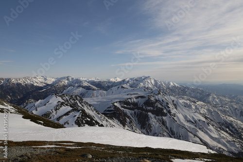 snow covered mountains