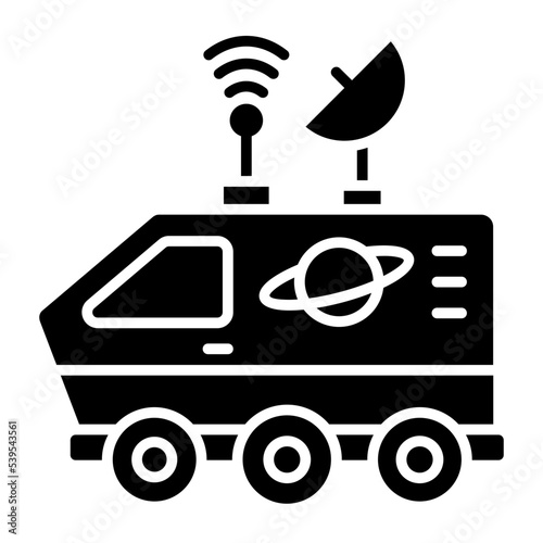 Space Rover Glyph Icon
