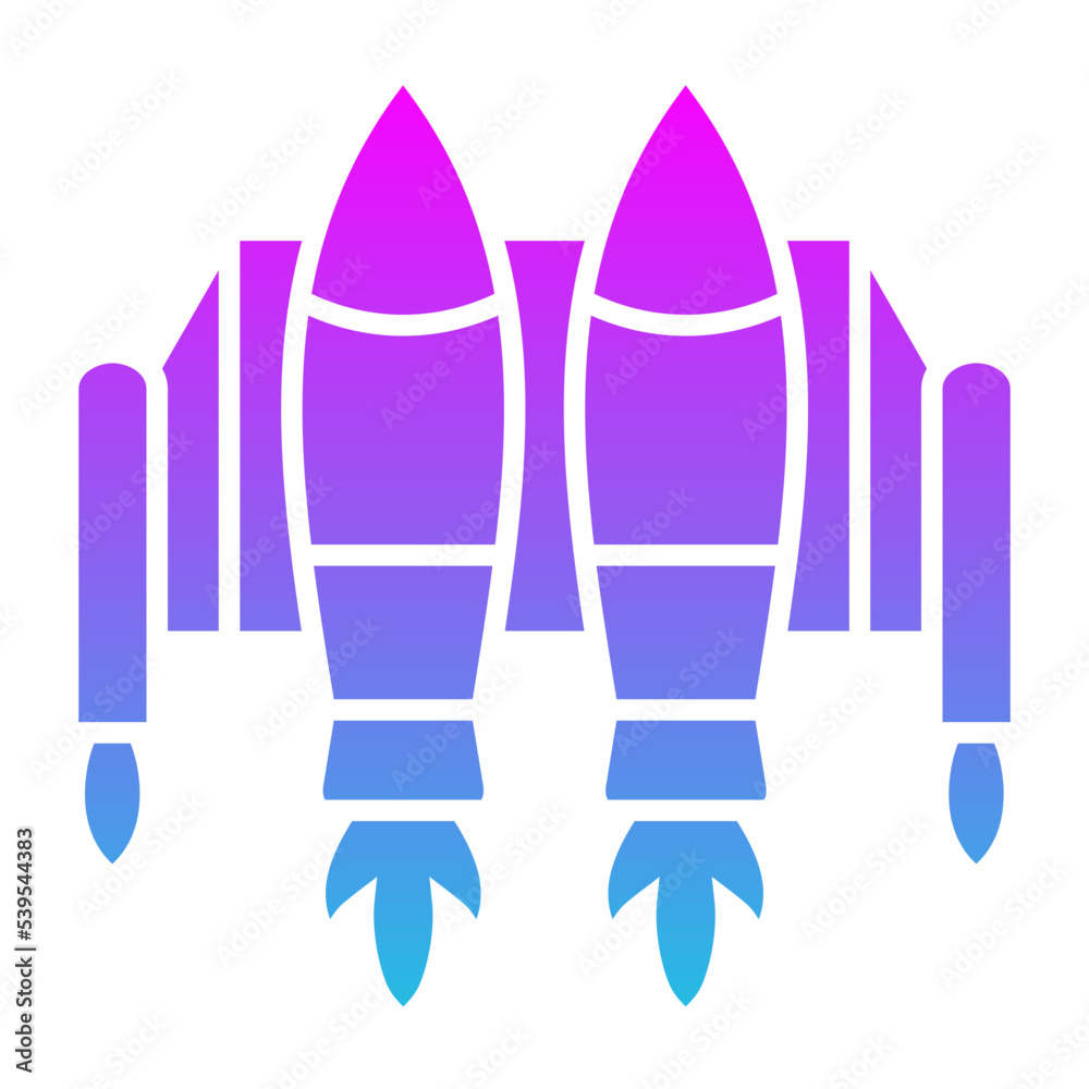 Jetpack Glyph Gradient Icon Jetpack Glyph Gradient Icon