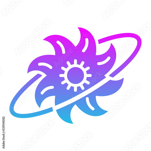 Supernova Glyph Gradient Icon