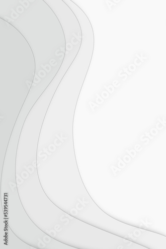 light empty space background with white and grey 3d waves
