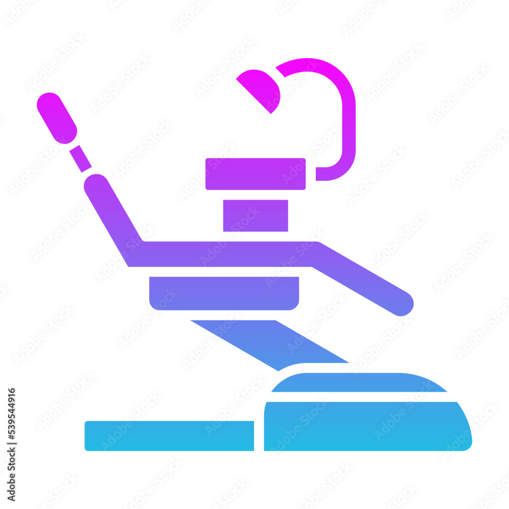 Dentist Chair Glyph Gradient Icon Dentist Chair Glyph Gradient Icon