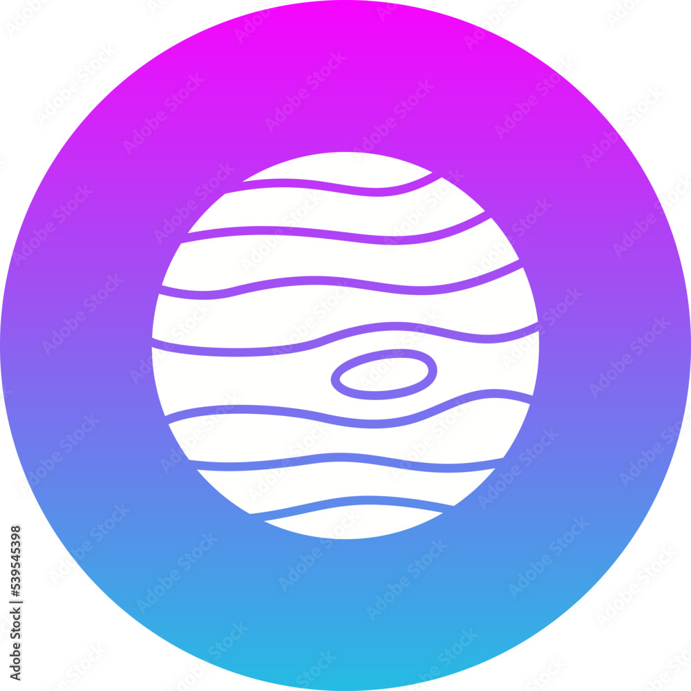Jupiter Gradient Circle Glyph Inverted Icon Jupiter Gradient Circle Glyph Inverted Icon