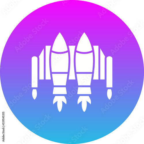 Jetpack Gradient Circle Glyph Inverted Icon