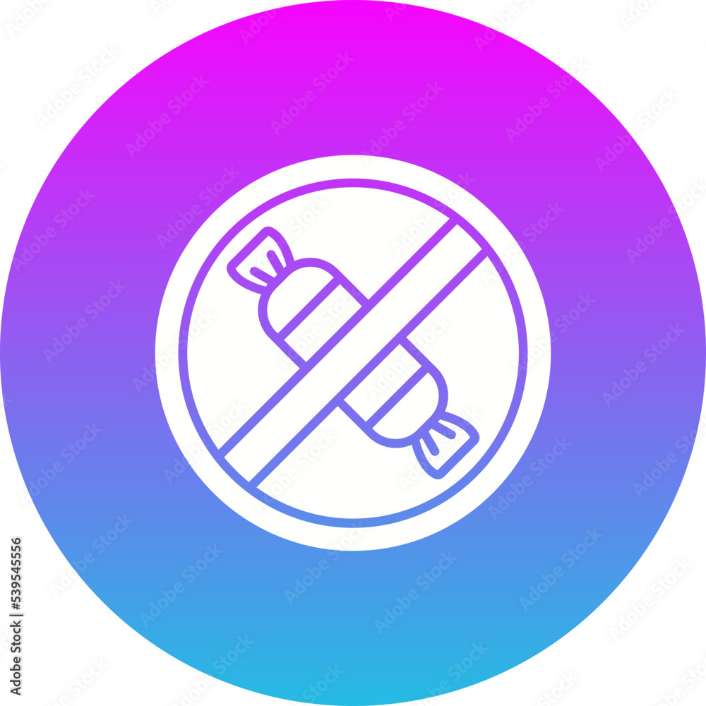 No Sweet Gradient Circle Glyph Inverted Icon No Sweet Gradient Circle Glyph Inverted Icon