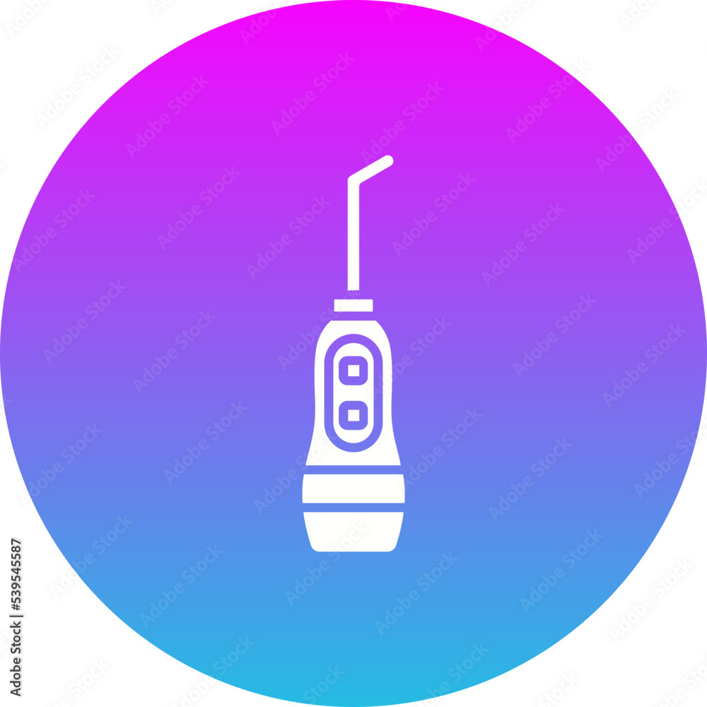 Dental Irrigator Gradient Circle Glyph Inverted Icon Dental Irrigator Gradient Circle Glyph Inverted Icon