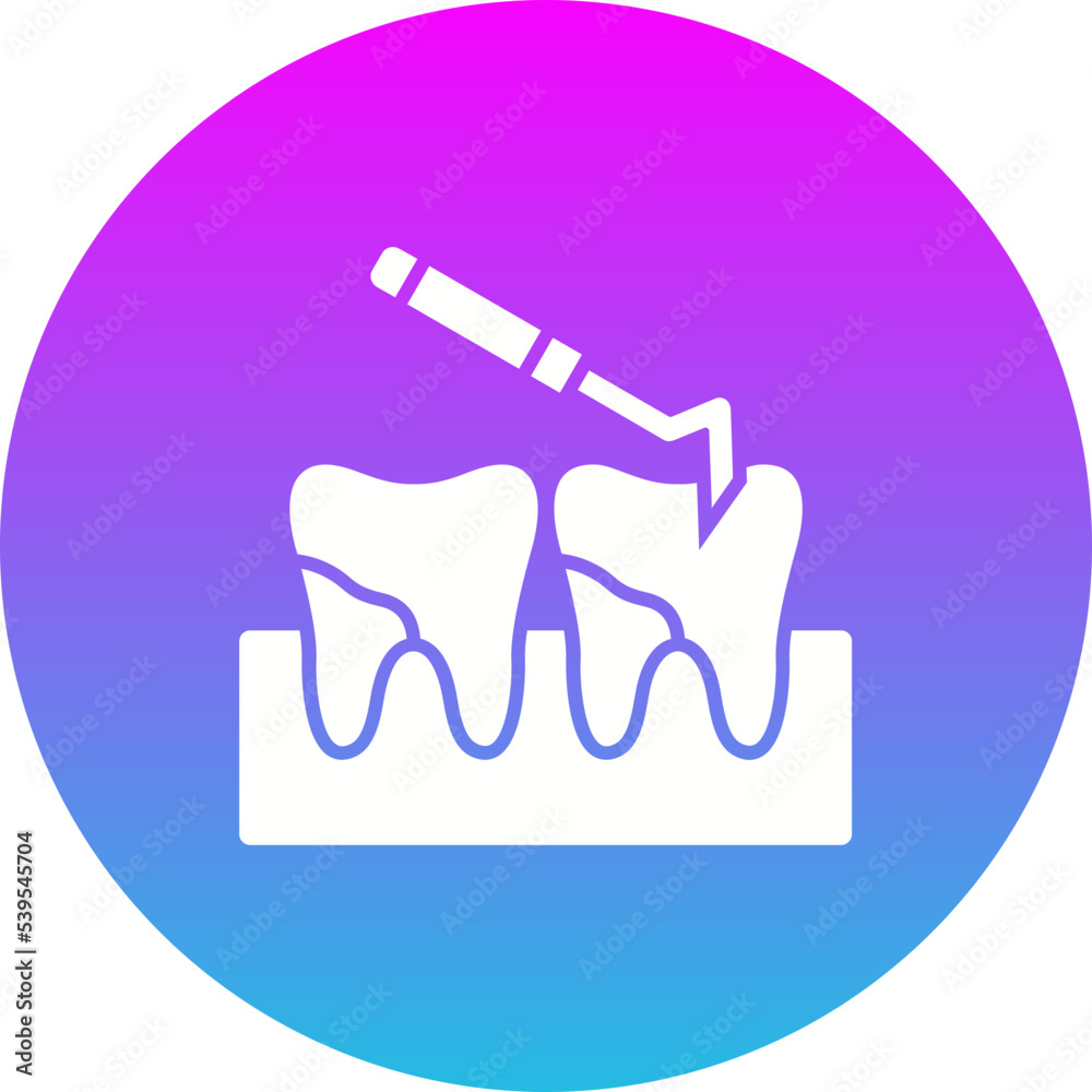 Scaling Gradient Circle Glyph Inverted Icon