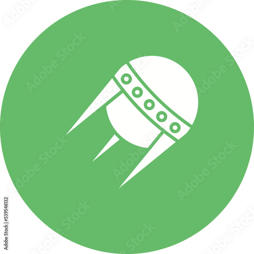 Sputnik Multicolor Circle Glyph Inverted Icon