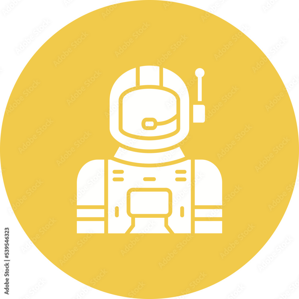 Astronaut Multicolor Circle Glyph Inverted Icon Astronaut Multicolor Circle Glyph Inverted Icon