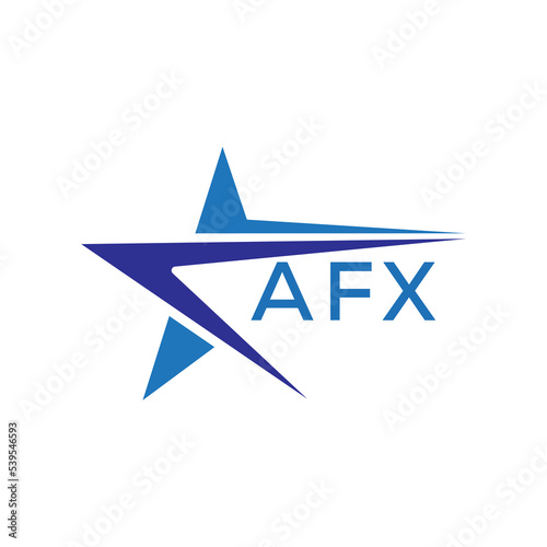 AFX letter logo. AFX blue image on white background. AFX Monogram logo design for entrepreneur and business. . AFX best icon. 