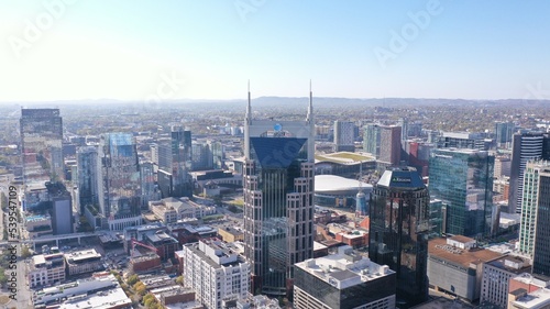 Aerial photo of Downtown Nashville Tennessee