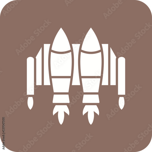 Jetpack Multicolor Round Corner Glyph Inverted Icon