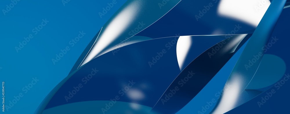 Obraz premium Abstract blue waves background.3d Rendering.