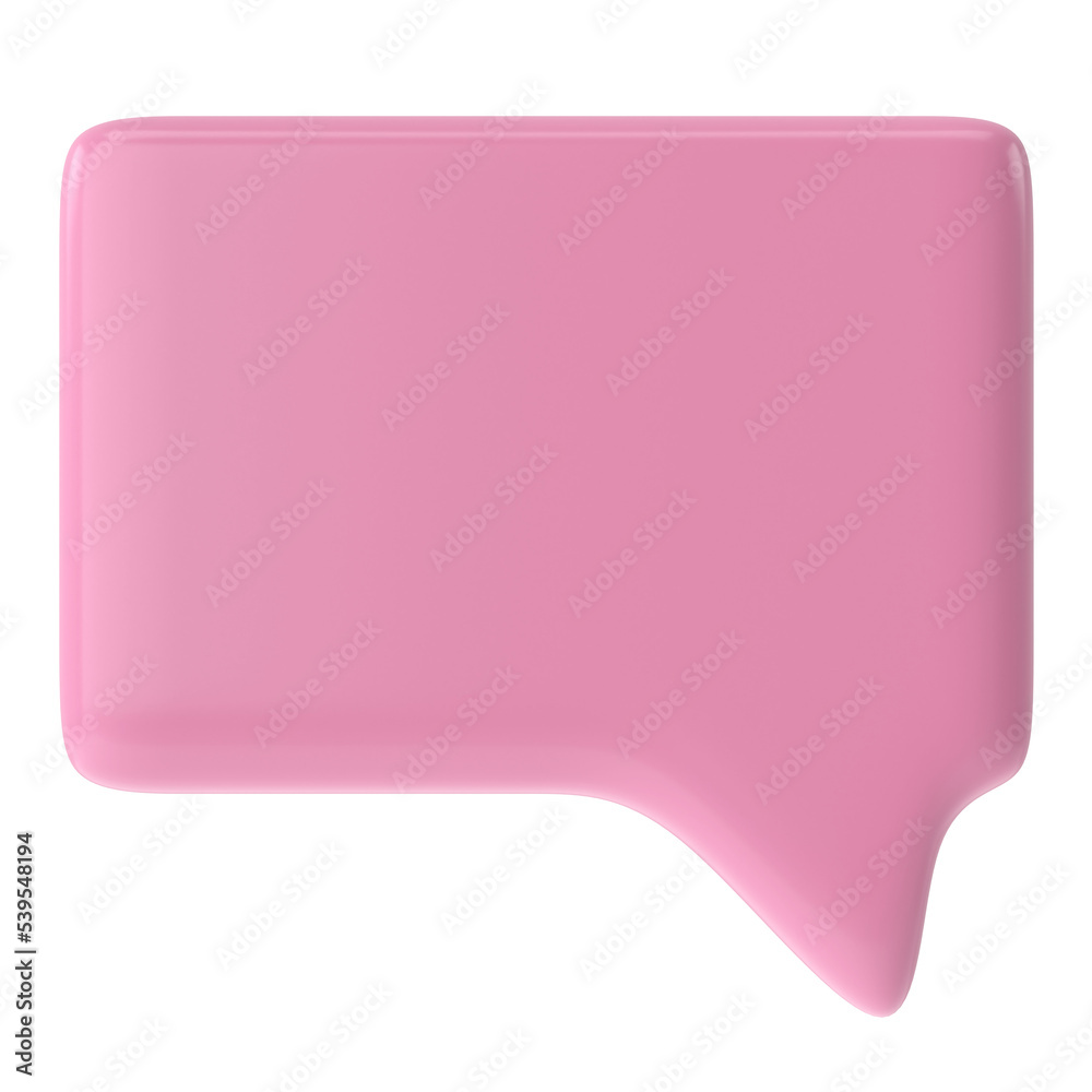 Fototapeta premium Speech bubble. Speech balloon. Text box. 3D illustration.