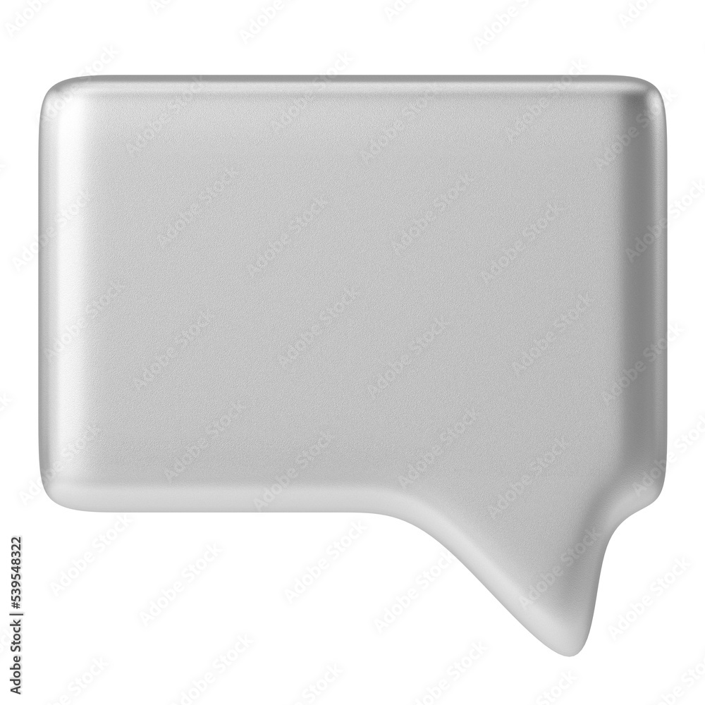 Fototapeta premium Speech bubble. Speech balloon. Text box. 3D illustration.