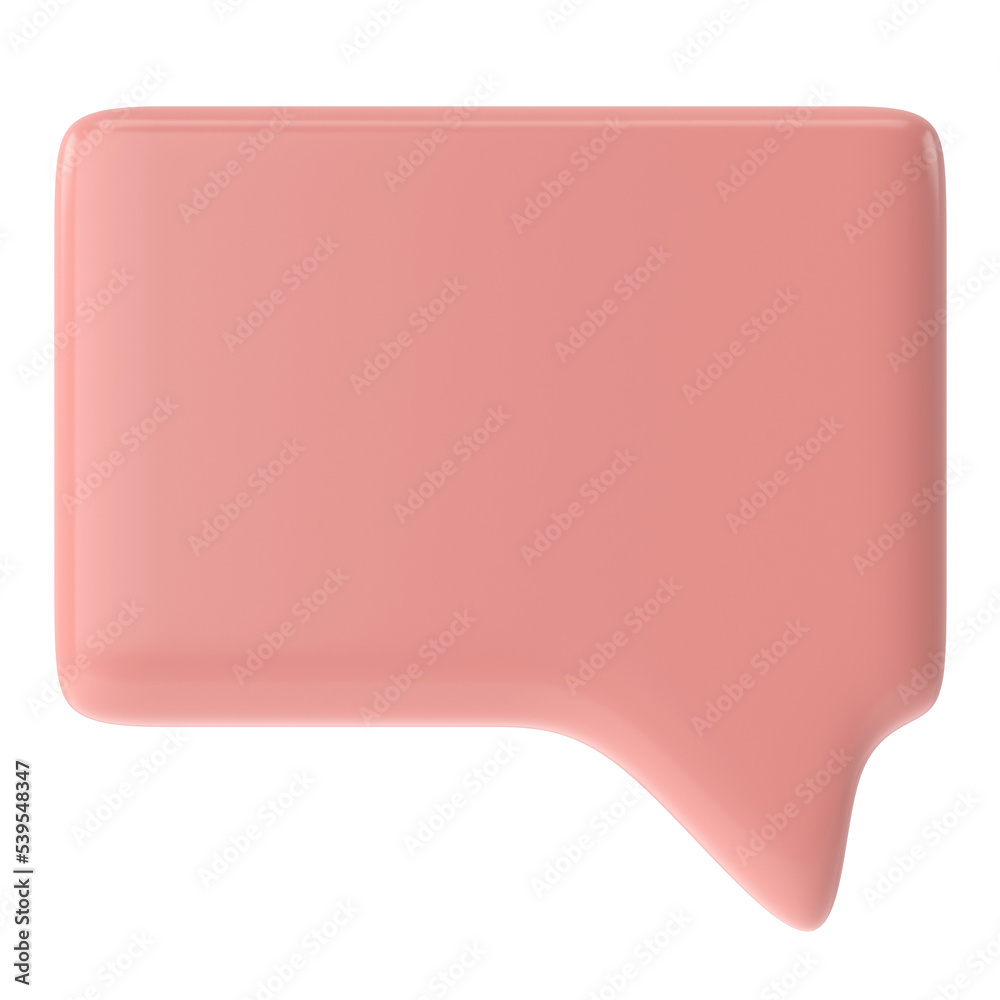 Speech bubble. Speech balloon. Text box. 3D illustration. Speech bubble. Speech balloon. Text box. 3D illustration.