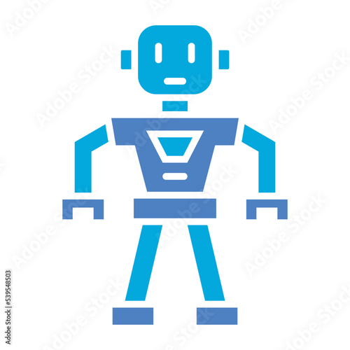 Robot Glyph Two Color Icon