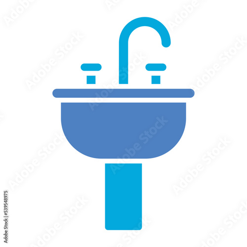 Sink Glyph Two Color Icon