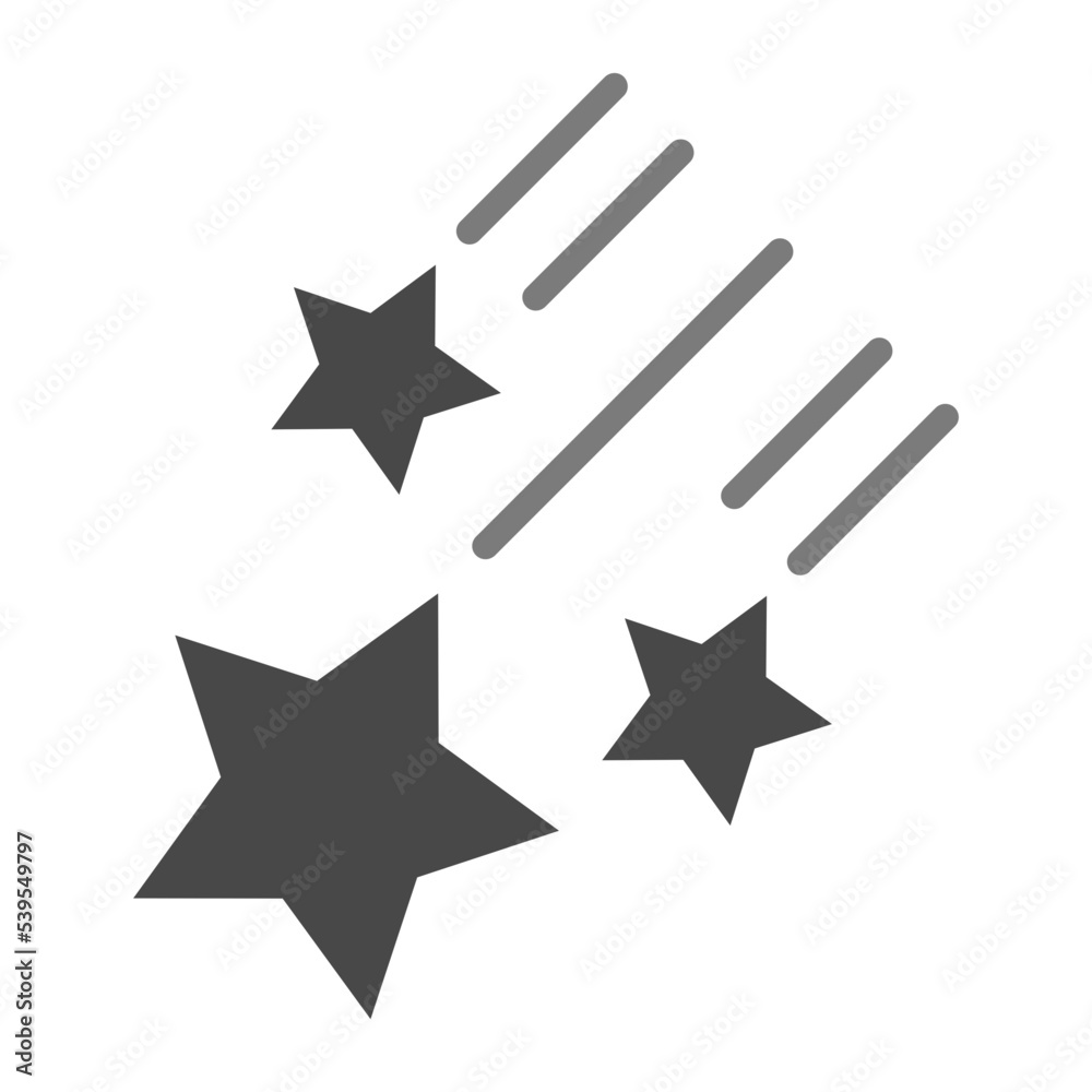 Shooting Stars Greyscale Glyph Icon Shooting Stars Greyscale Glyph Icon