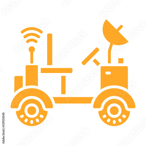 Moon Rover Multicolor Glyph Icon