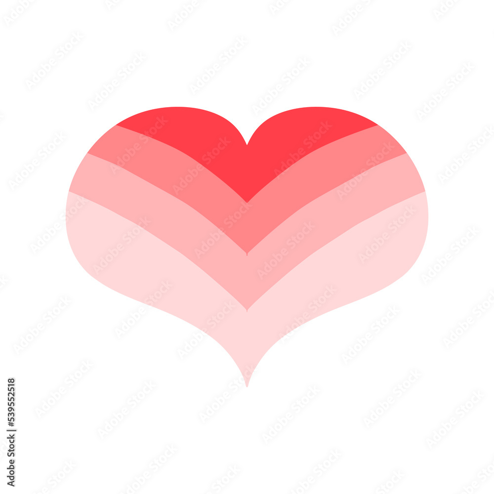 Glamor heart, y2k aesthetic, 2000s. Symbol of Valentine's Day. Vector illustration in flat style