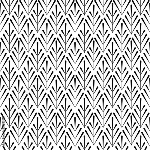 Wallpaper Mural Black contoured linear rhombuses highlighted on a white background. Torontodigital.ca