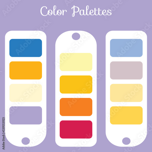 Abstract color palettes set, multi color combination palettes background for ui ux design