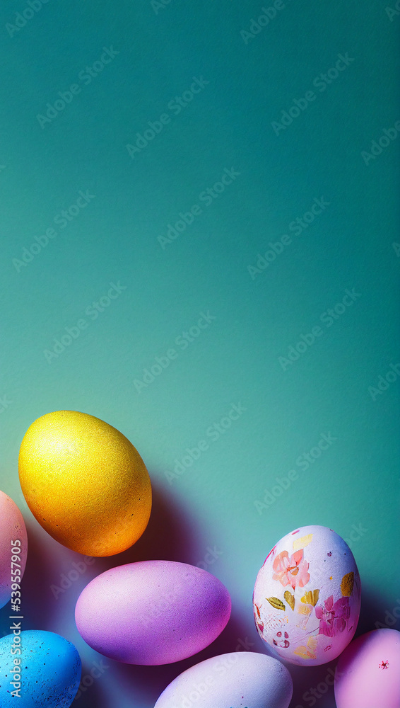 Beautiful colorful Easter eggs. Happy Easter Beautiful colorful Easter eggs. Happy Easter