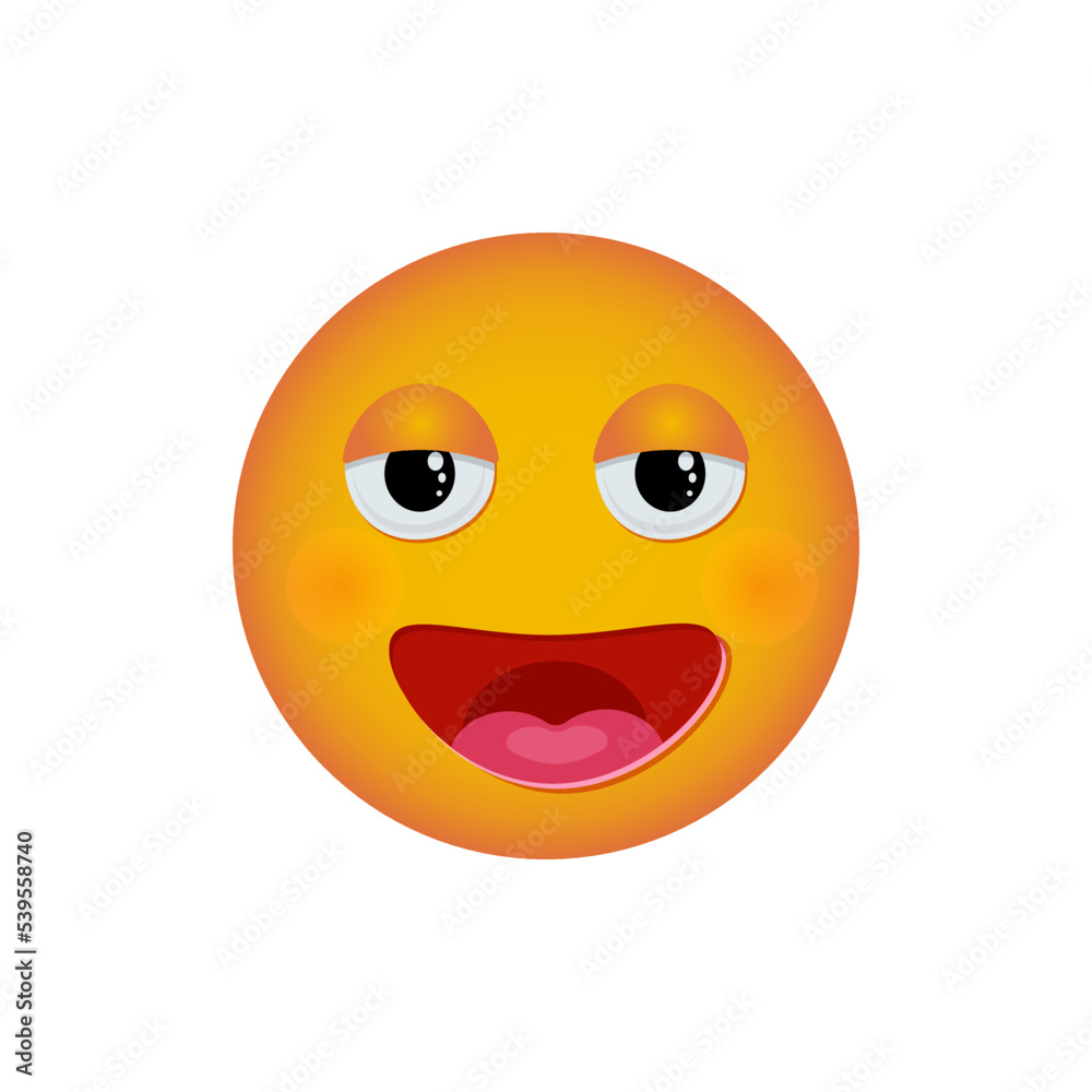 Emoticon with a big smile, Emoji reaction to messages for social networks. Vector smiley. Emoticon with a big smile, Emoji reaction to messages for social networks. Vector smiley.