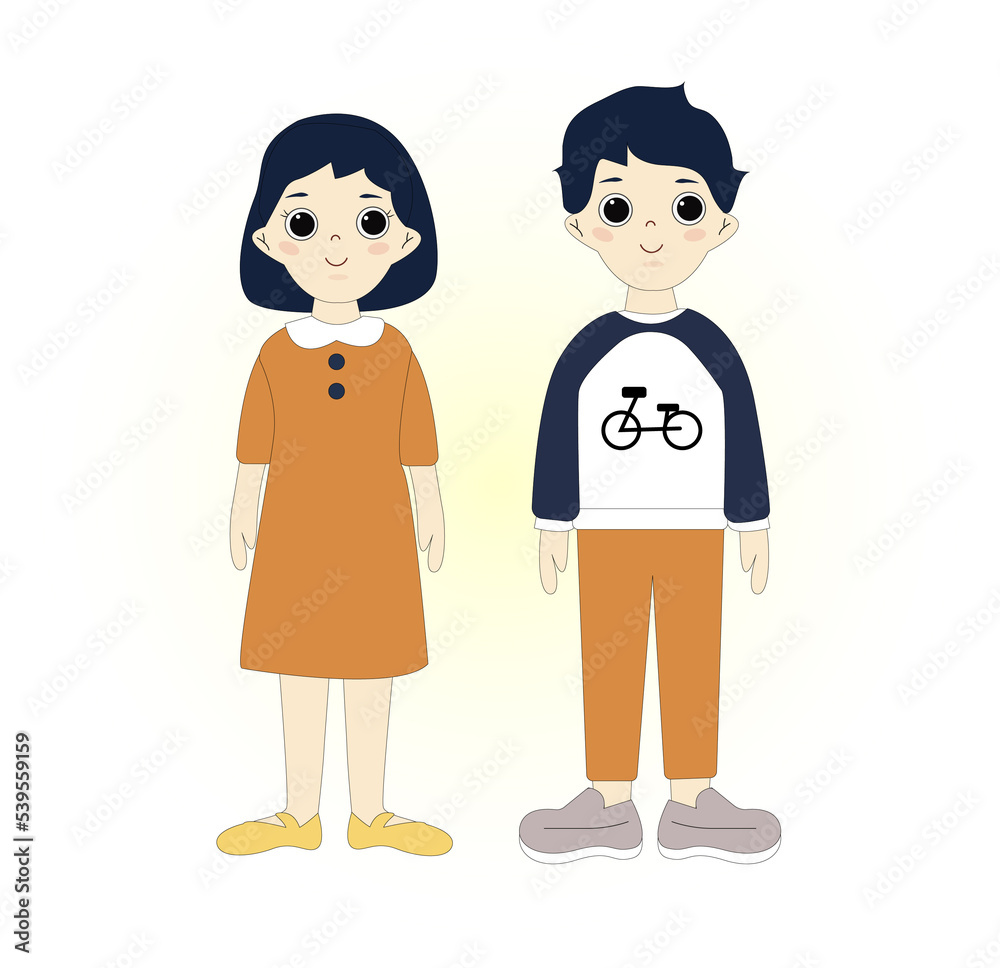 group of children in casual and festive clothes