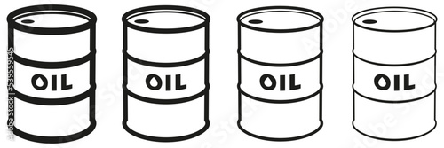 BARIL DE PÉTROLE TRAIT NOIR