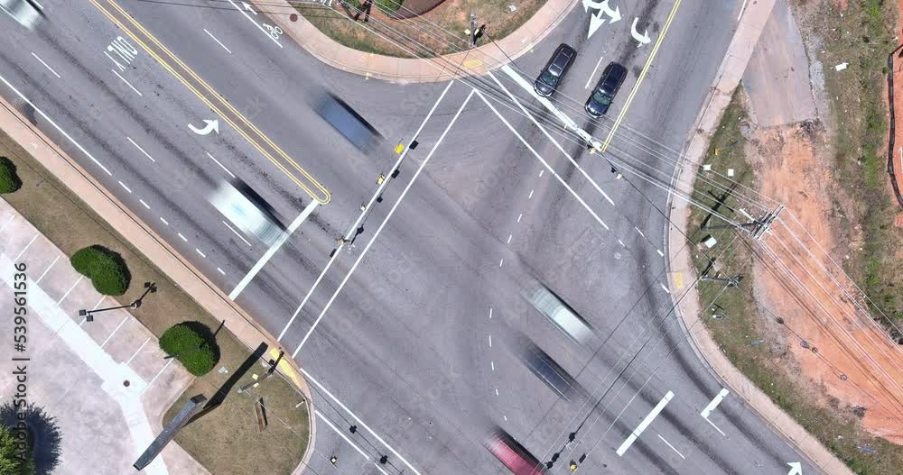 Traffic intersections are places where cars cross over each other a