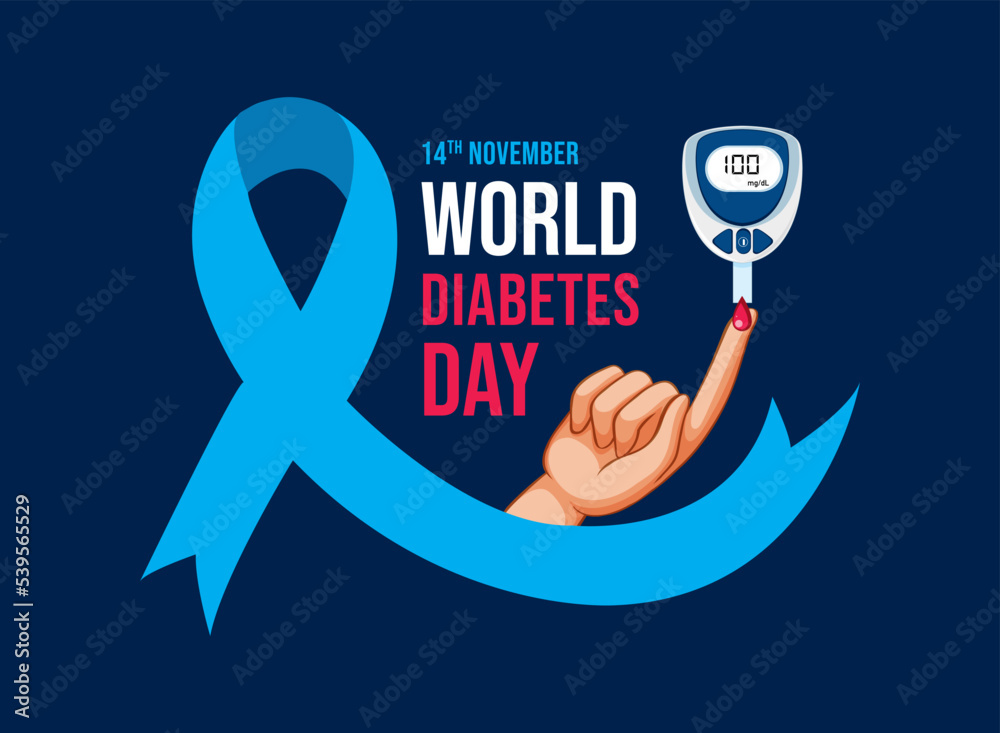 Illustration Of World Diabetes Day, World Diabetes Day, Diabetes