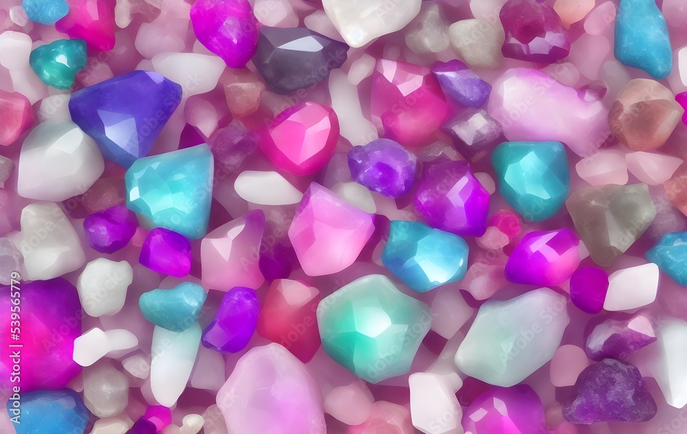 3d render, colorful spiritual crystals isolated on white background, reiki healing minerals, rough nuggets, faceted fashion gemstones, pink purple quartz, semiprecious gems