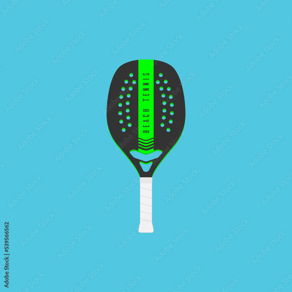 Simple beach tennis racket template. Stock Vector | Adobe Stock