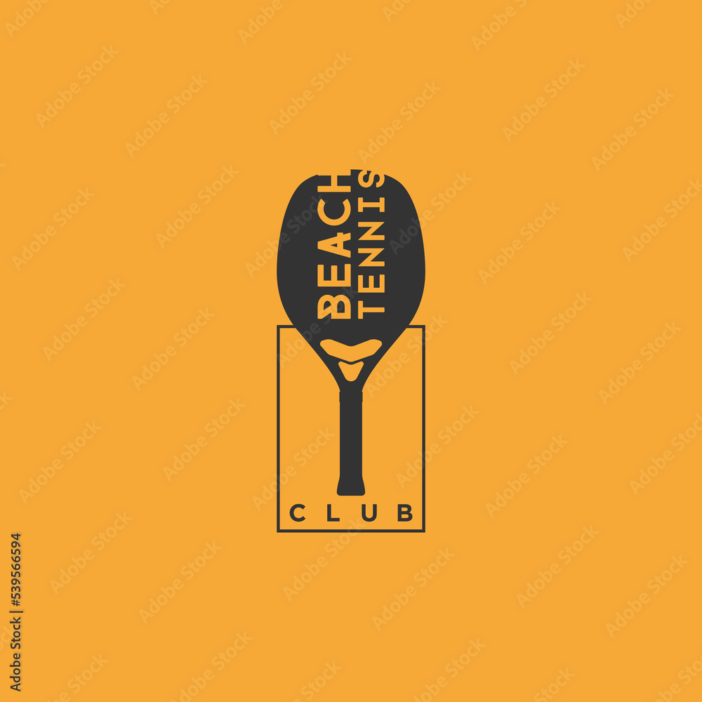 Vetor De Beach Tennis Club Logo Template Do Stock Adobe Stock