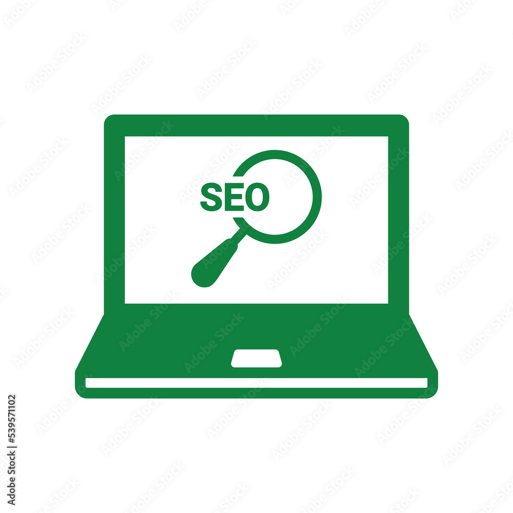 WWW, seo, laptop icon. Green vector sketch. WWW, seo, laptop icon. Green vector sketch.